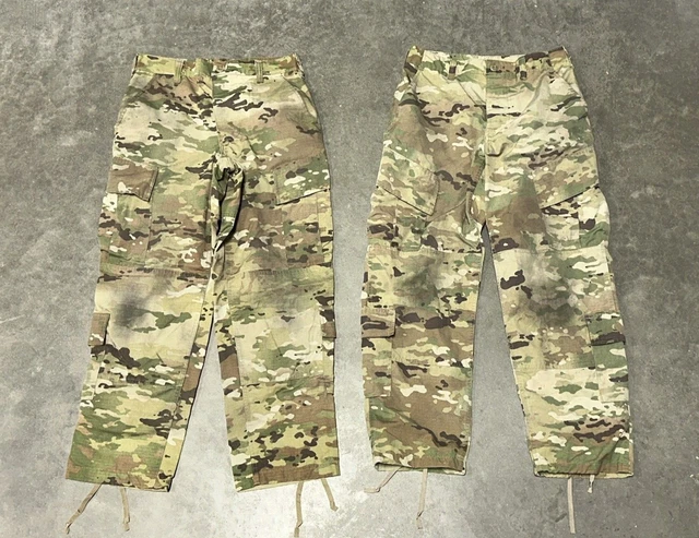 Lot of 2 US Military Issue Army OCP Camouflage Unisex Pants Trousers Small Short