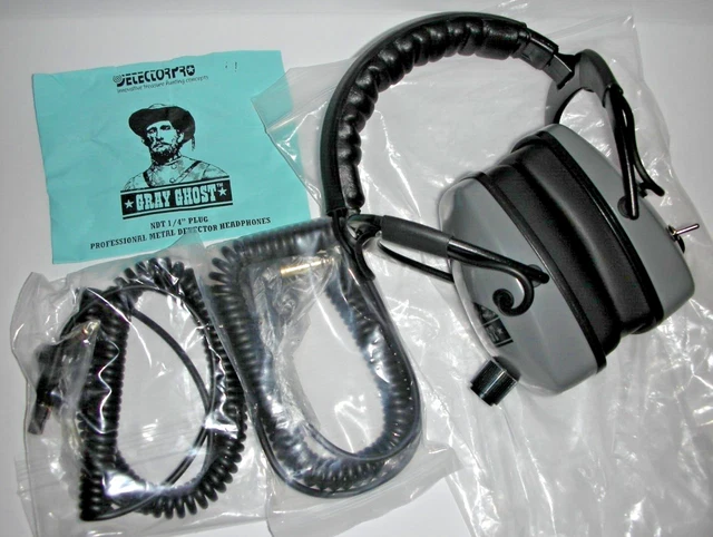 - DetectorPro Gray Ghost NDT Metal Detector Headphones - White's MXT DFX V3i Etc