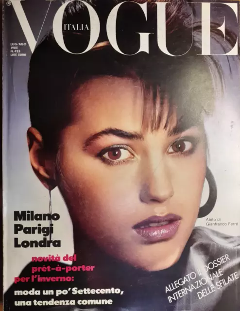 Vogue Italie Juillet Août 1985 425 Yasmin Le Bon Cecilia Chancellor Furs 7