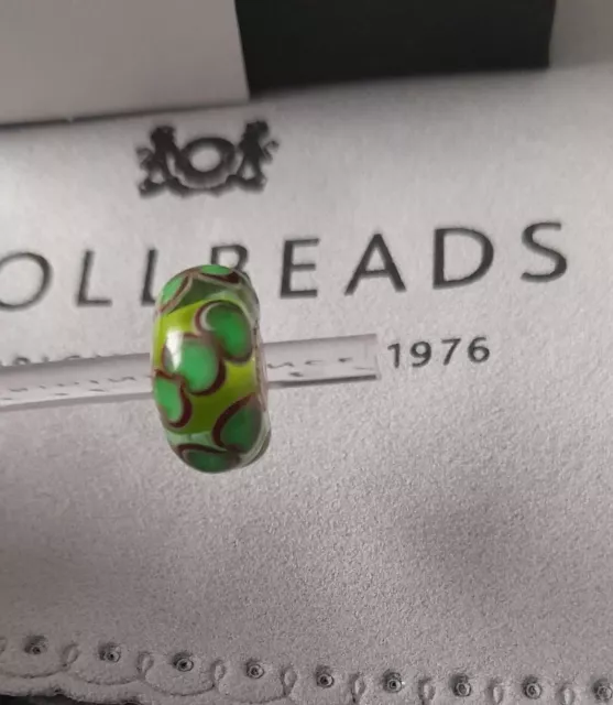 Trollbeads  Authentic - Genuine - Retired Green Hearts . Rrp £40