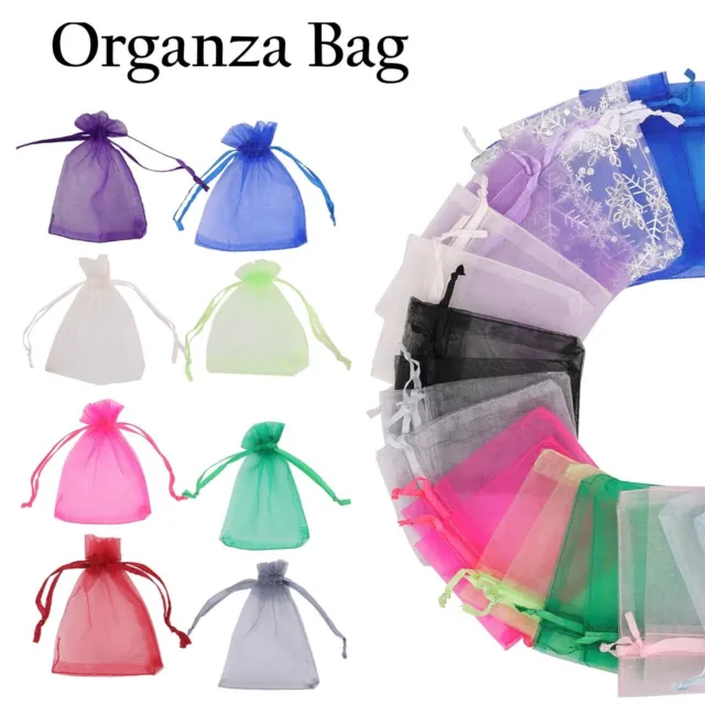 7x9cm Sacs Organza Mariage Fêtes Faveur Cadeau Bonbon Bijoux Pochettes Petit