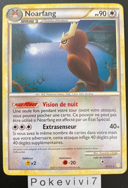 Carte Pokemon NOARFANG 8/123 RARE HGSS HEARTGOLD SOULSILVER FR OCCASION