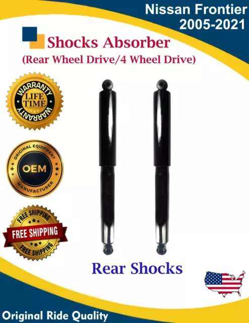 Premium Quality OE Rear Shocks For 2005-2021 Nissan Frontier Lifetime Warranty