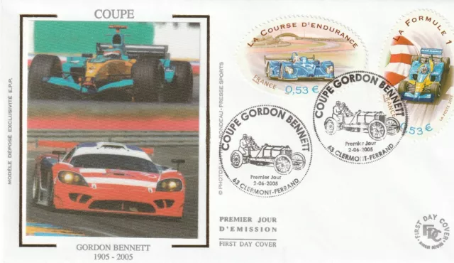 Frankreich 2005 FDC Coupe Gordon Bennett yt 3797 Und 3800