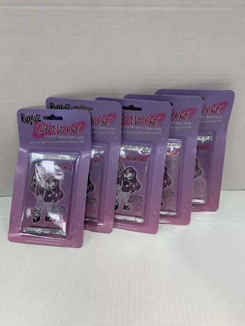 5 packs of Sealed 2004 Bratz girls nite out Trading Cards RARE