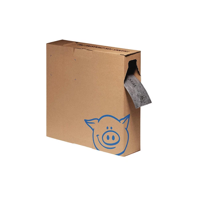 PIG MAT4150-GY Absorbent Roll,150" L,Gray