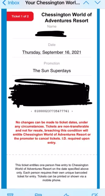 chessington tickets