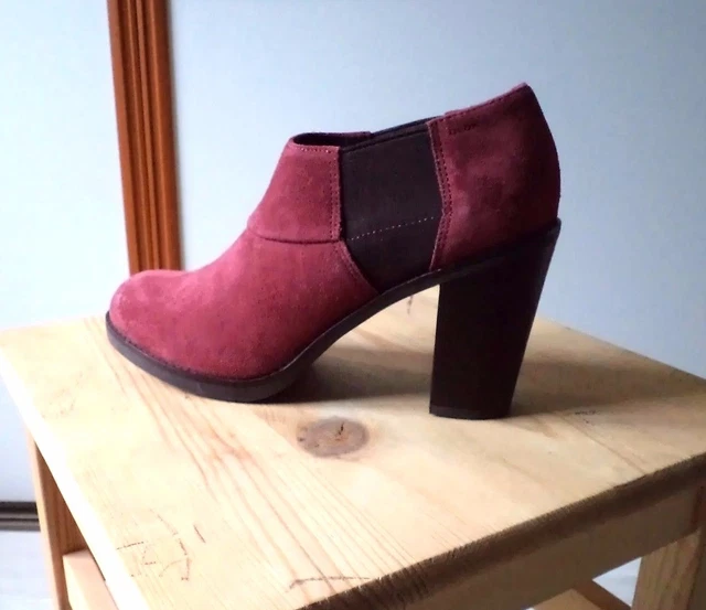 Bottines GEOX t 39 NEUF rouge brique cuir velours low boots bottes chaussures