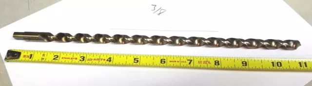 3/8 Twist Drill Bit 11 Long Extra Length 9" LOC Flute Straight shank Cobalt USA