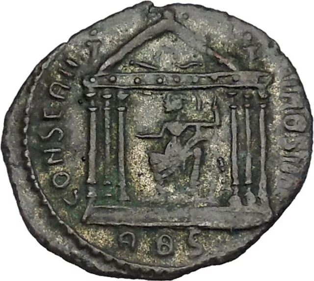 Maxentius Constantine the Great Enemy Ancient  Coin Temple of Roma i46459