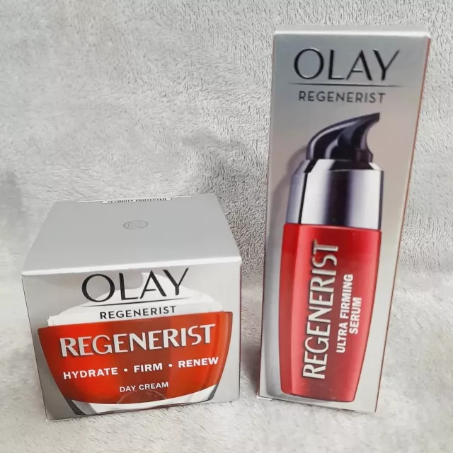 Olay Regenerist Hydrate Renew Day Cream & Ultra Firming Serum Set 50ml Each