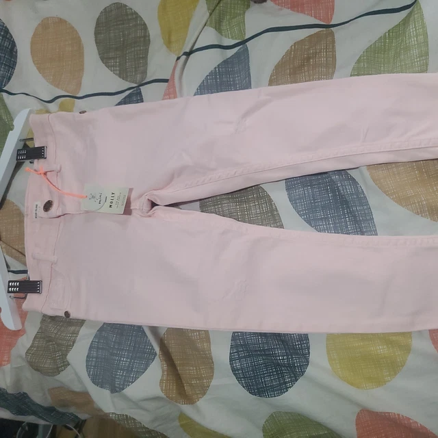 Mini jeans denim rosa chiaro per ragazze River Island età 2-3 anni nuovi con etichette (1) 2
