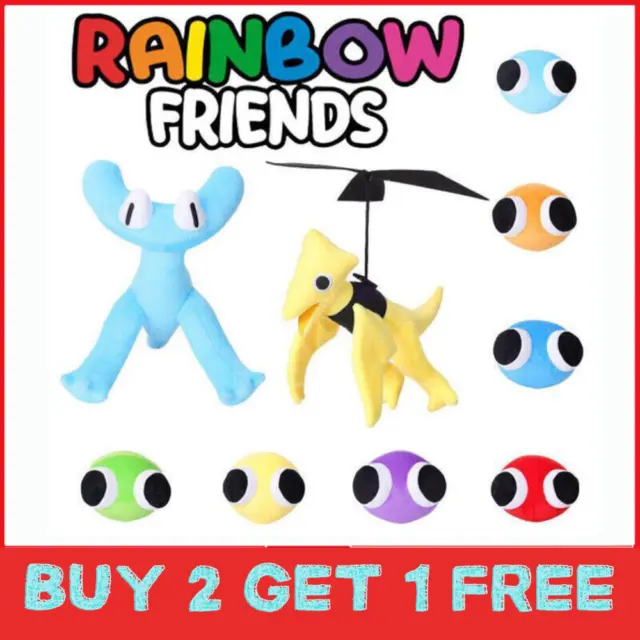 Rainbow Friends Plush, Cyan Rainbow Friend Chapter 2 Plush, Cyan Rainbow  Friends Plush, Rainbow Friends Toys, Rainbow Friends Birthday Decorations  (4