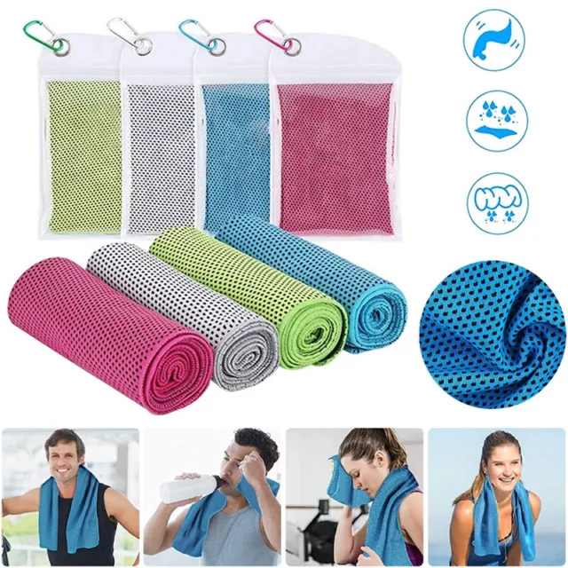 4pcs Microfibre Towel for Travel Swimming Gym Sports Yoga Dry Super Absorbent UK