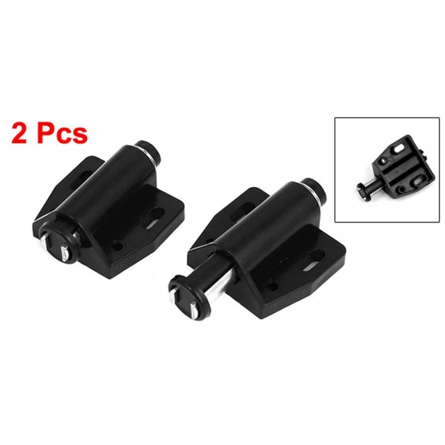 2x Serrures Tactiles Magnétiques Pour Armoire – Sans Marque – Ouverture Poussoir, Noir