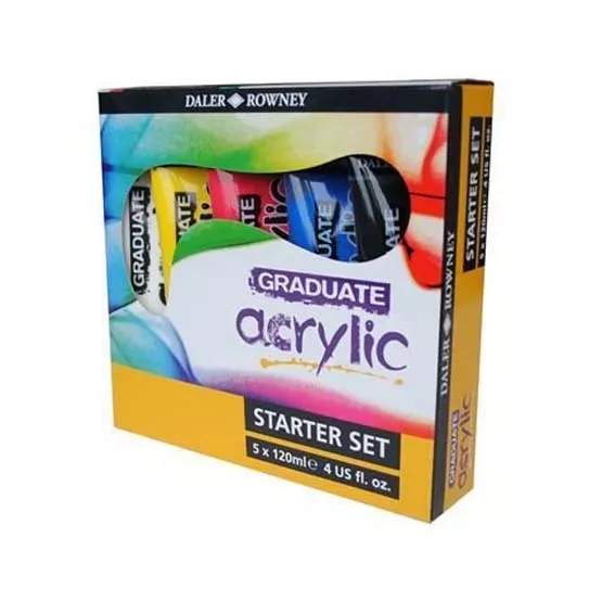 Daler Rowney Graduate Acrylic Starter Set 5 x 120ml