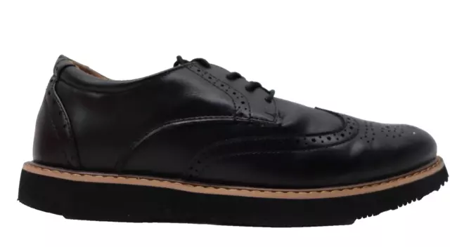 Deer Stags Mens Walkmaster Wingtip Black Oxford Dress Shoes US 8.5 W WIDE EU 41