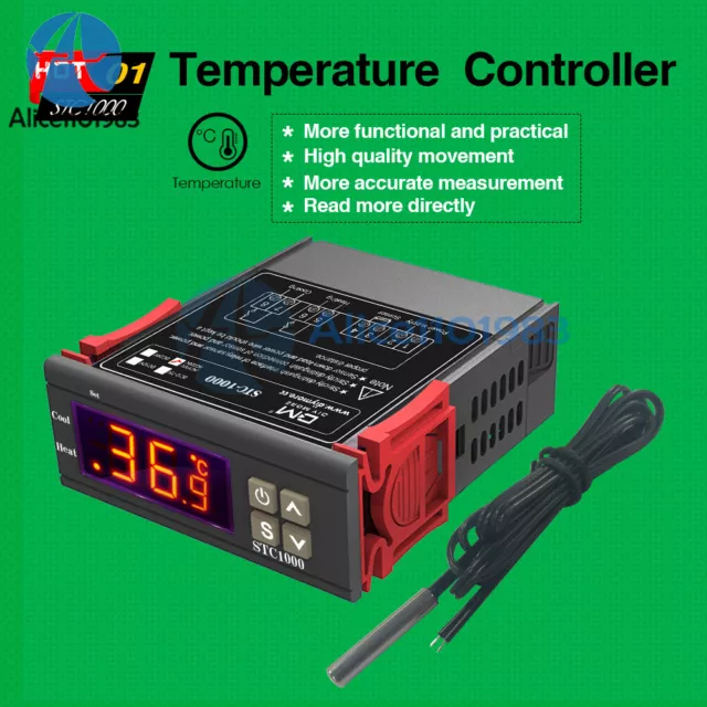 STC-1000 110V-220V All-Purpose Temperature Controller Thermostat Aquarium Sensor