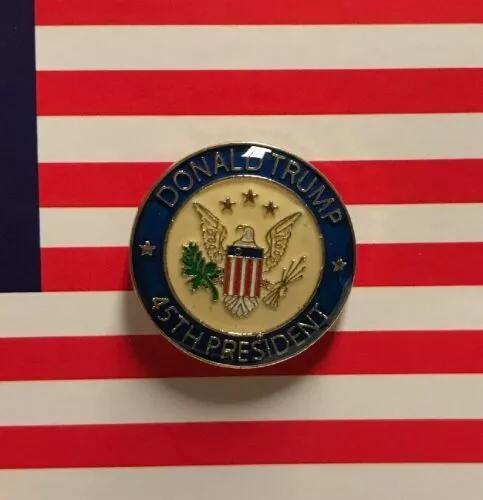 Donald Trump 2024 45th President MAGA Round Lapel Hat Pin Tie Tac FAST USA