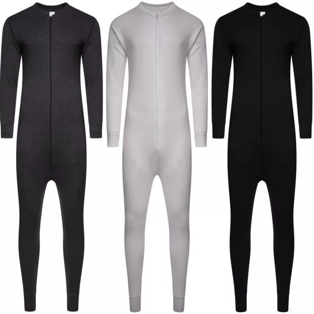 MENS ALL IN One Underwear Thermal Jumpsuit Set Union Zip Suit Baselayer ...
