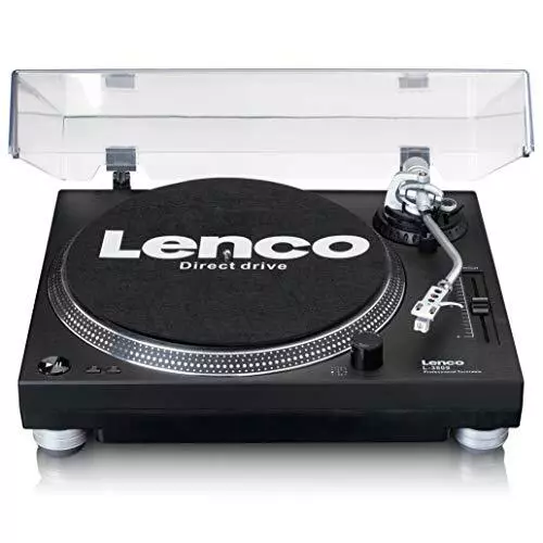 Lenco L-3809 Turntable - USB Record Player with Direct Drive - Preamp - 33 and 4