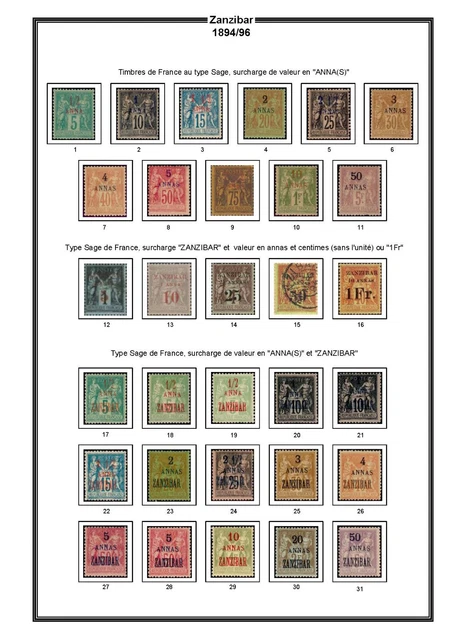 Prophila Zanzibar – Lot 10 Timbres Divers – Authentiques Et Intacts – Idéal Débutant Collectionneur – Antiquités Postal