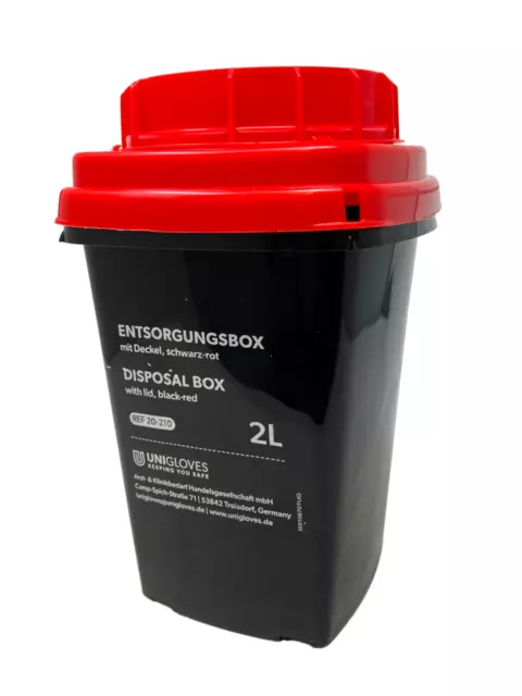 TATTOO Kanülenabwurfbehälter - INKgrafiX® 2L - Kanülenbox Tattoonadel PIERCING 3