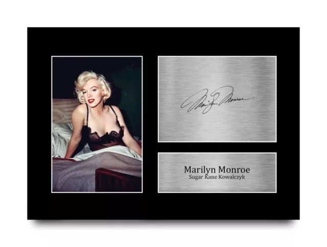 Marilyn Monroe Some Like It Hot Signed Autograph A4 Picture Print for Movie Fan