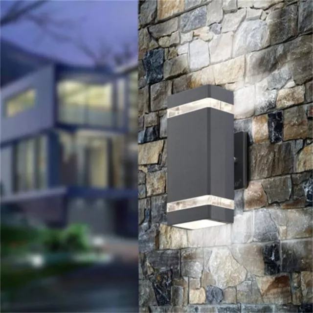 Waterproof Modern LED Up Down Double Wall Light Outdoo Garden Porch Sconce Lamp