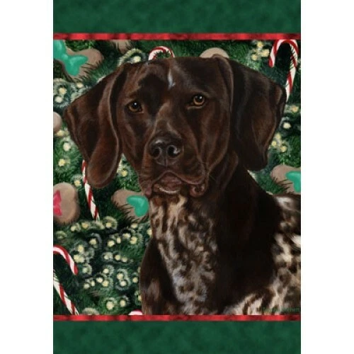 Christmas Holiday Garden Flag - German Shorthaired Pointer 140491