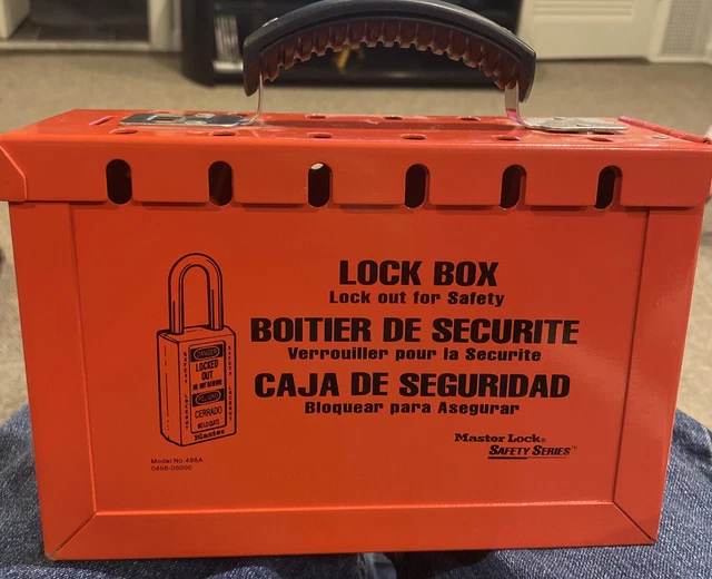 MASTER LOCK 498A Lockout Tagout Portable Group Lock Box 12 Padlock ...