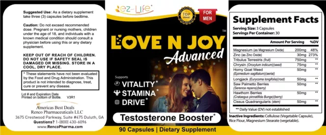 Testosteron Booster -Man Increase Energy, Improve Muscle Strength 60 Cap 2