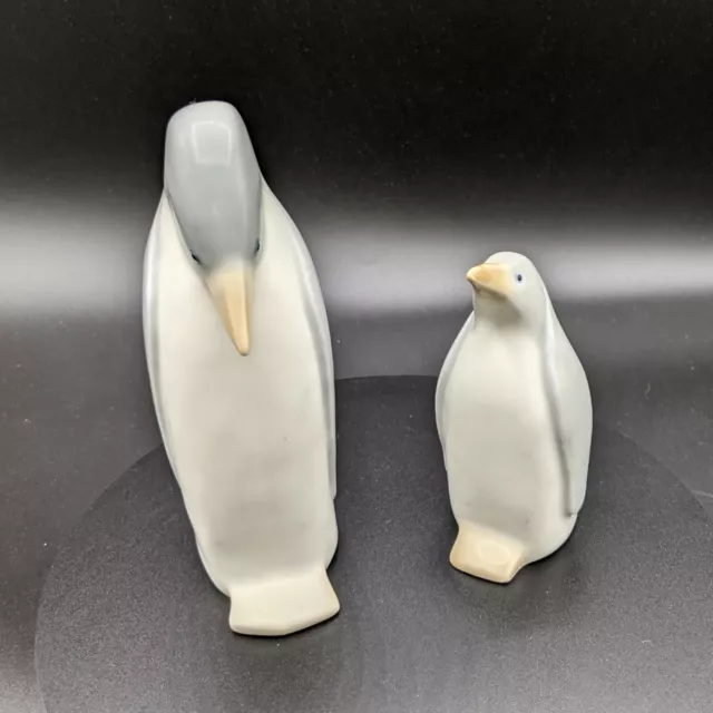 Penguin Porcelain Figurines Mother & Baby VTG Crowning Touch Made in Japan