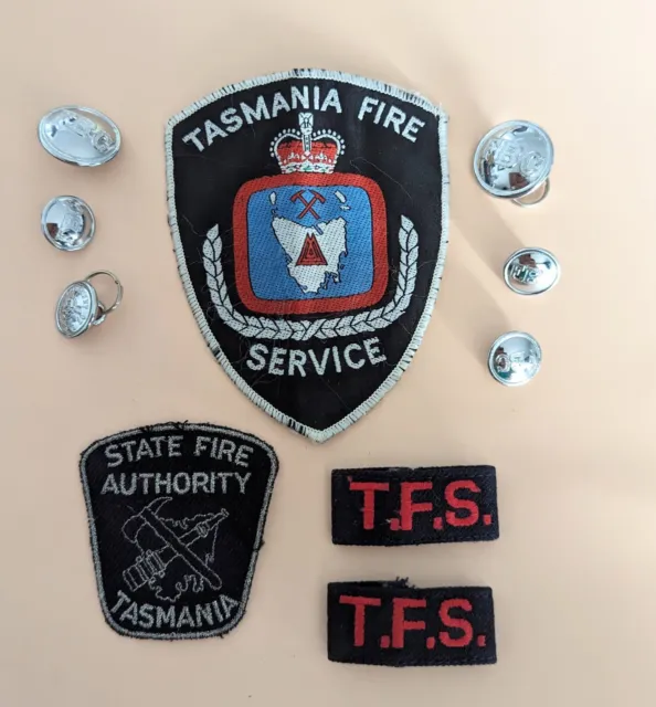 Tasmanian Fire Services Cloth Badges & Metal Buttons