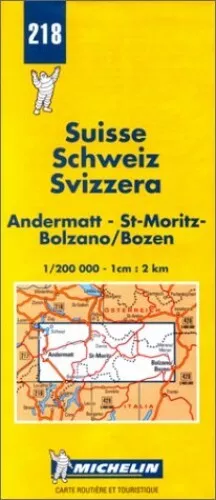 Andermatt-St.Moritz-Bolzano/Bozen: ... by Michelin Travel Publ Sheet map, folded