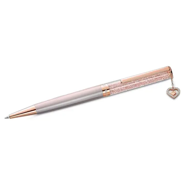 Swarovski Crystalline Pink Heart Ballpoint Pen Rose Gold #5527536 Brand Nip F/Sh
