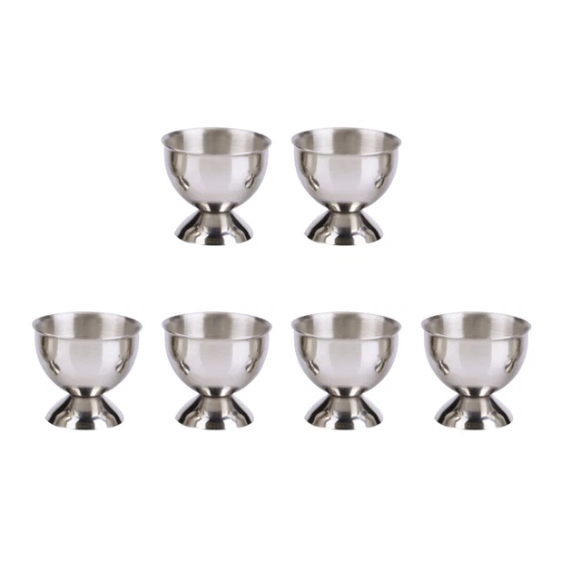 6 PCS Récipient À Oeufs En Acier Inoxydable Mini Verres À Vin Table À Manger