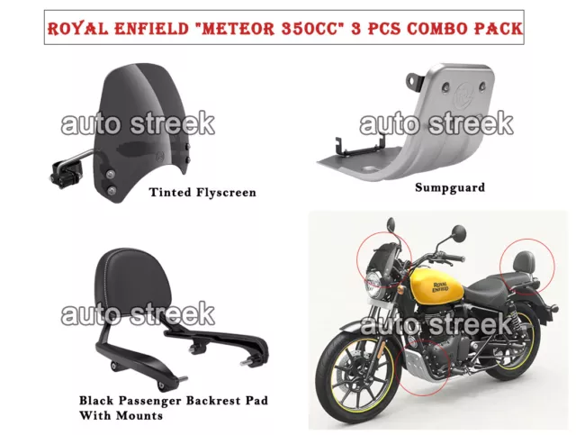 Original Royal Enfield Meteor 350" 3 Piezas Accesorios Combo Paquete - 8"