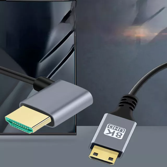 Mini-HDMI-kompatibles zu HDMI-kompatibles Kabel 48 Gbit/s 8K bei 60 Hz (05 m Abw