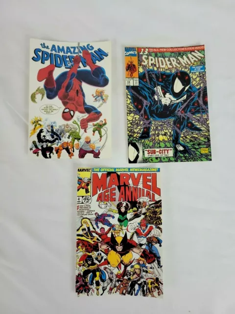 Lot Of 3 Vintage Spider Man Marvel 1990's Post Cards
