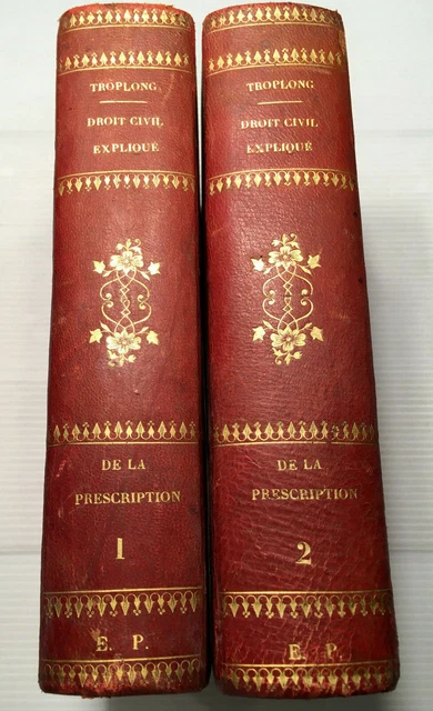 Livre Ancien 1847 Droit Civil Expliqué - Jolie Reliure En Maroquin