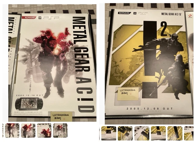 METAL GEAR SOLID 2 B2 Promo Poster Póster Original Coleccionista