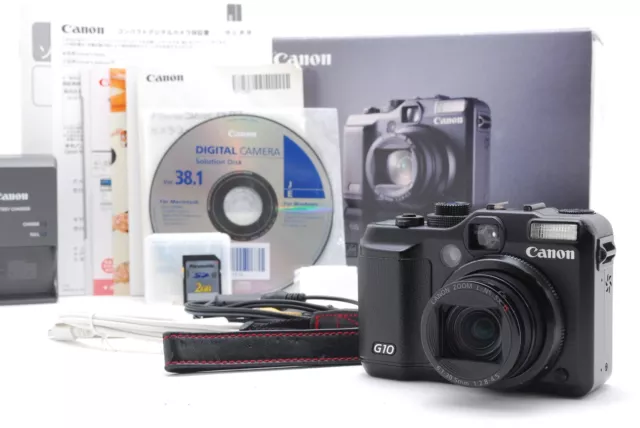 [NEAR MINT in Box] Canon PowerShot G10 14.7MP Digital Compact Camera Black JAPAN