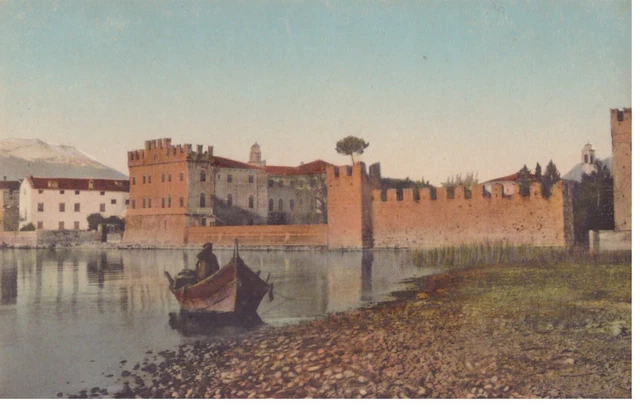 1918 Lazise Lago Di Garda Con Barcone Da Pesca