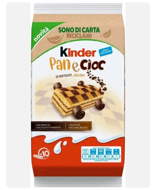 Merendine Kinder Pan E Cioc Cioccolato Cacao Pan Di Spagna Ferrero Per Colazione