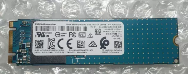 KIOXIA TOSHIBA KBG30ZMV256G BG3 NVME M.2 2280 256GB SSD HP Laptop