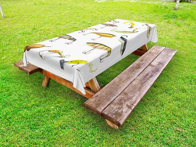 ABAKUHAUS Tovaglia Rettangolare Tema Pesca E Animali Marini – 140x170 Cm – Multicolore