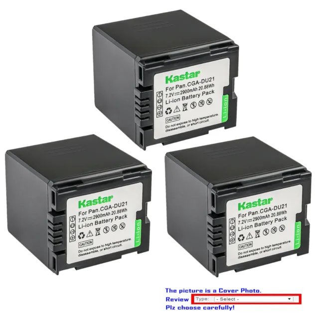 Kastar Replacement Battery for Panasonic CGA-DU21 CGR-DU21 & NV-GS300 NV-GS308