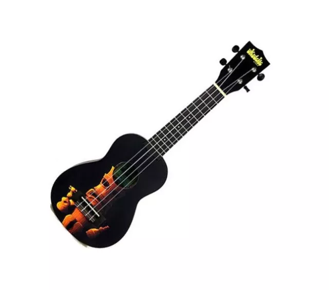 Kala Ukadelic Tiki Black Soprano Ukulele