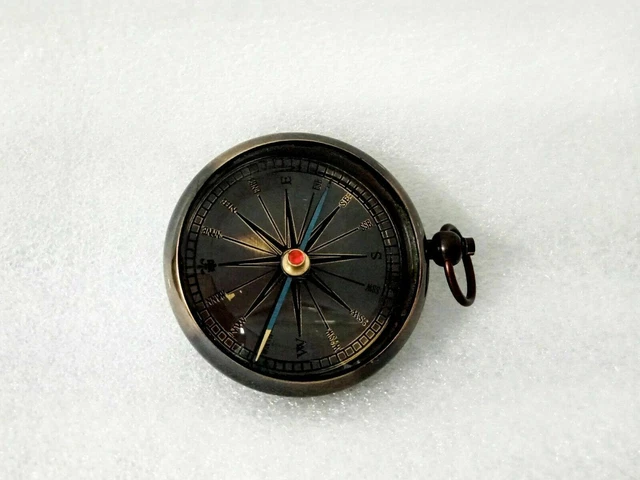 8 Cm Antique Brass Dollond London 1920 Locket Compass For Decorative Gift Item